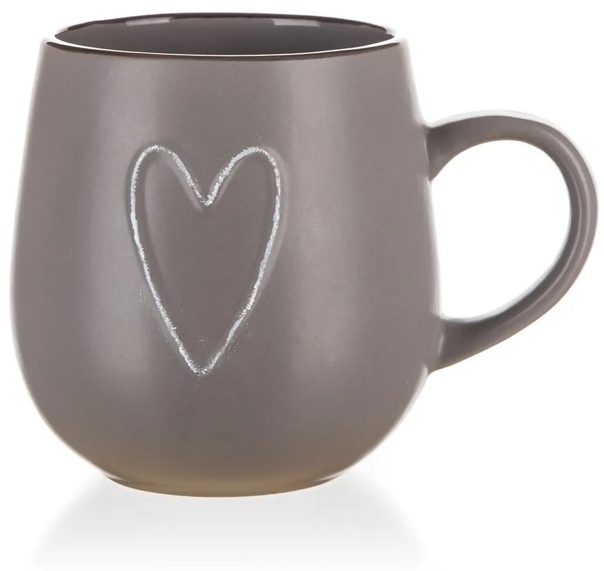Cana, Heart, Banquet, ceramica, 500 ml, maro