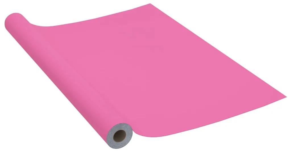Folie de mobilier autoadeziva ,roz extra lucios 500x90 cm PVC 1, high gloss pink