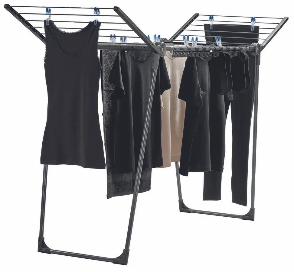 Leifheit PEGASUS 150 Solid Slim negru uscător derufe