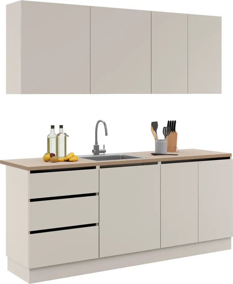 Mobilier de bucătărie, 2 m, caşmir, ASTI