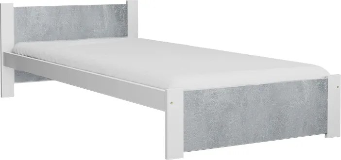 Pat IKAROS 90 x 200 cm, beton/alb Saltea: Matrace Sommera 18 cm, Somiera: fara somiera