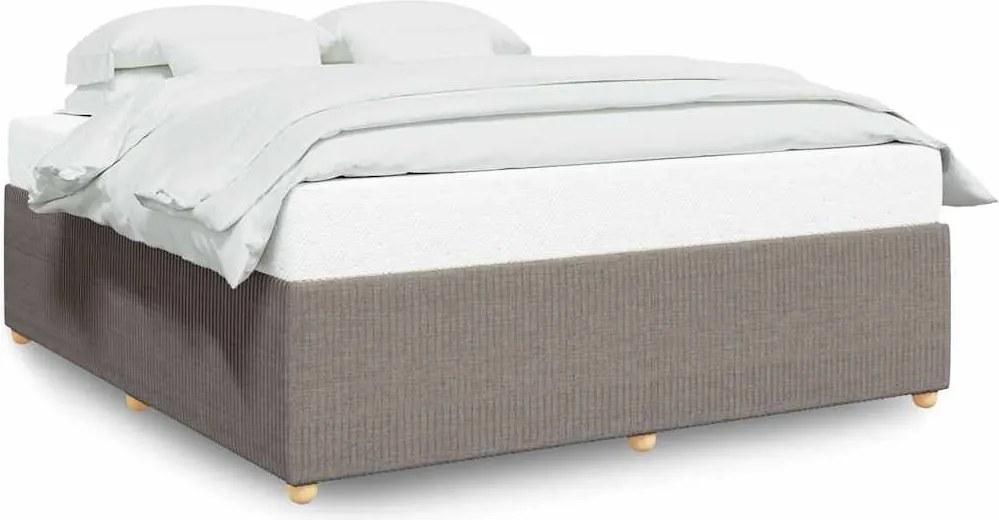vidaXL Cadru de pat fără saltea, gri taupe, 180x200 cm, textil