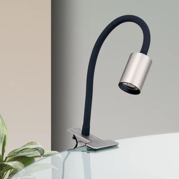 Lampă LED flexibilă de masă cu clemă Orion Str 10-489 KURT LED/5W/230V argintiu