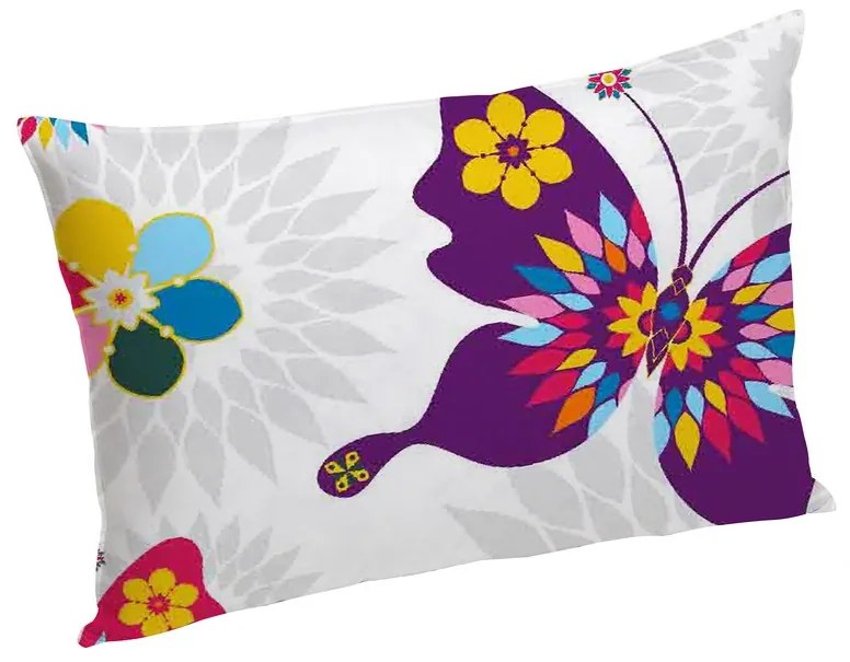 Set Alcam 2 perne microfibra 50x70 cm si pilota matlasata 220x200 cm, Papillons