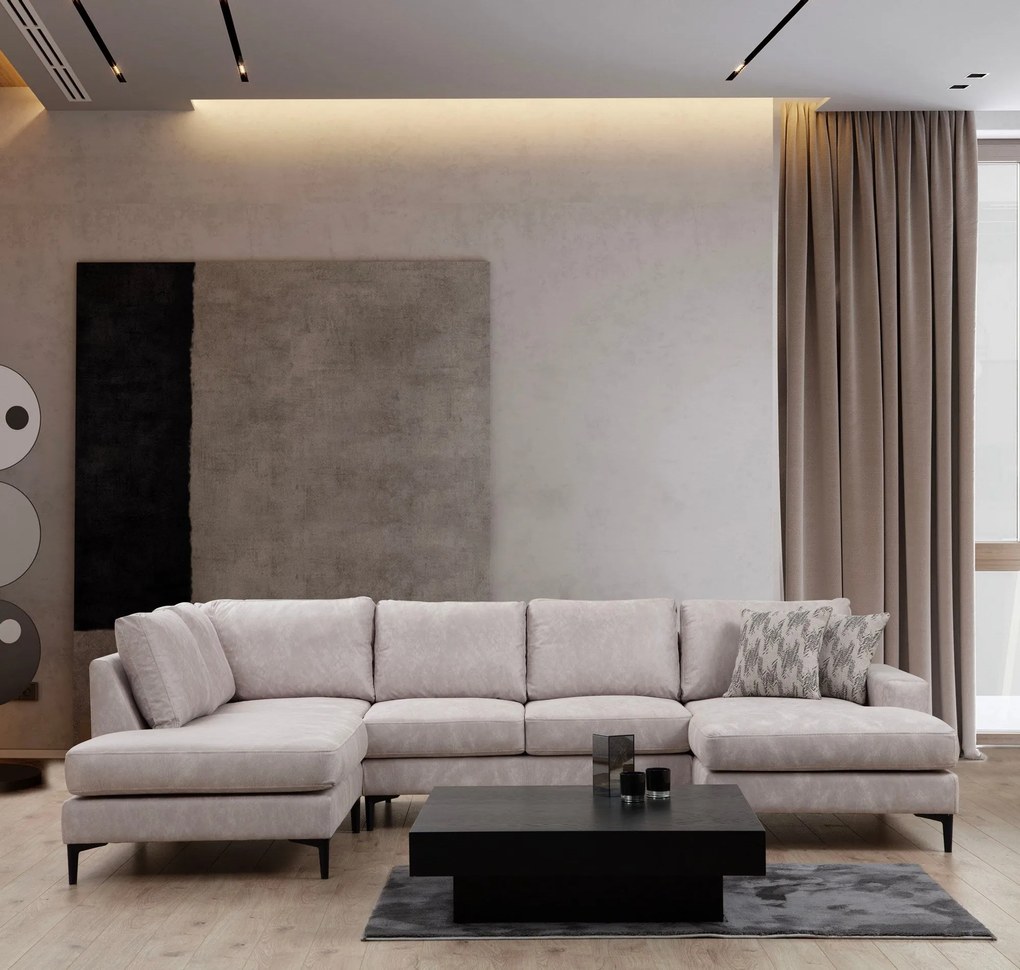 Canapea de colț Porto Corner (EOT-C-02-CHL) - Beige