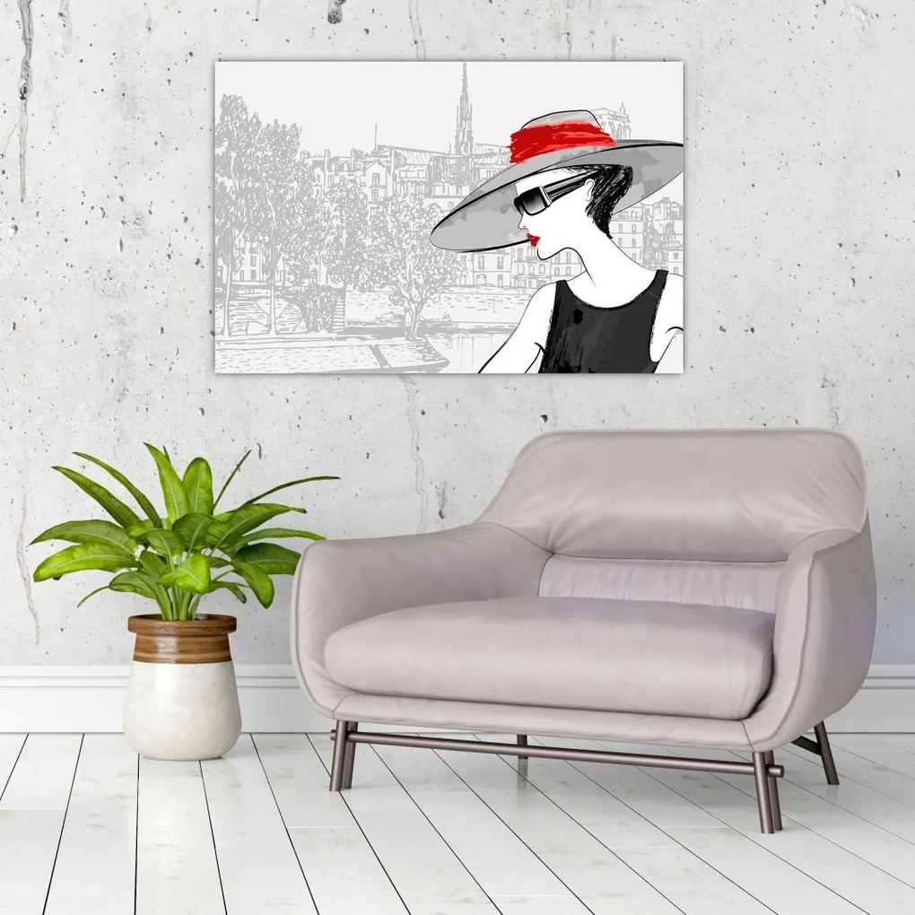 Tablou - Doamna la oraș (90x60 cm)