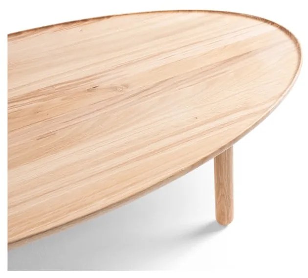 Măsuță de cafea în culoare naturală din lemn de stejar 80x150 cm Mu – Gazzda