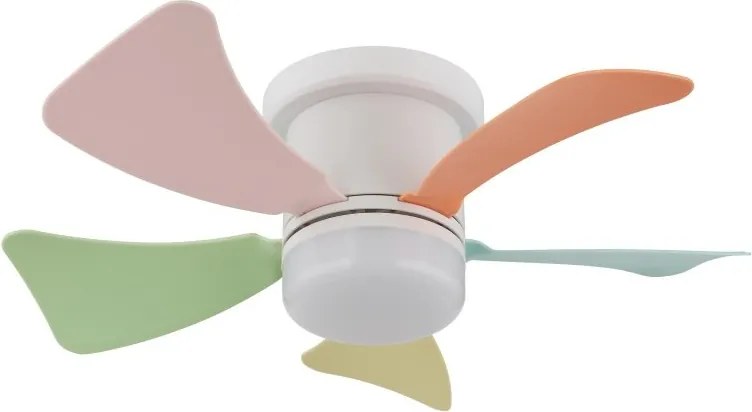 Lustra LED cu ventilator si telecomanda HINES multicolor