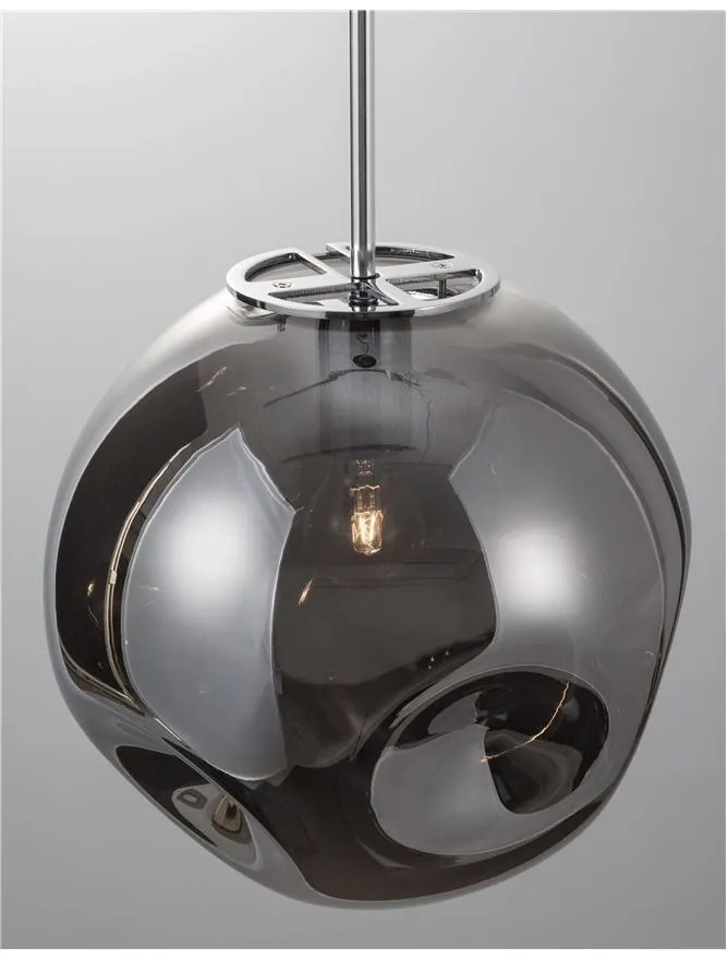 Lustra, Pendul design modern MAYAN, gri fumuriu NVL-9988103