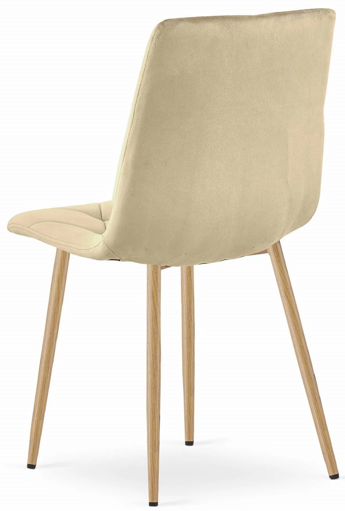 Bej scaun bucatarie LIBRA din catifea