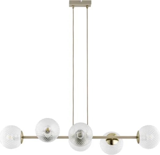 Brilagi - Lustru suspendat pe cablu STELLA 6xE27/60W/230V bej/auriu