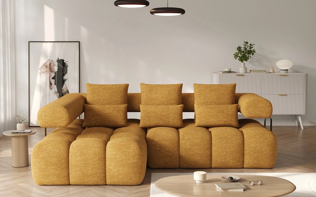 Colțar lemn masiv extensibil modern Levvi Personalizabil, 260 × 184 × 102 cm - Manhattan 45, Dreapta