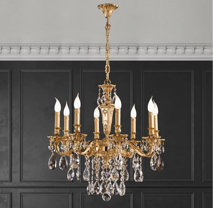 Candelabru 8 brate LUX cu cristale Scholer, Boris