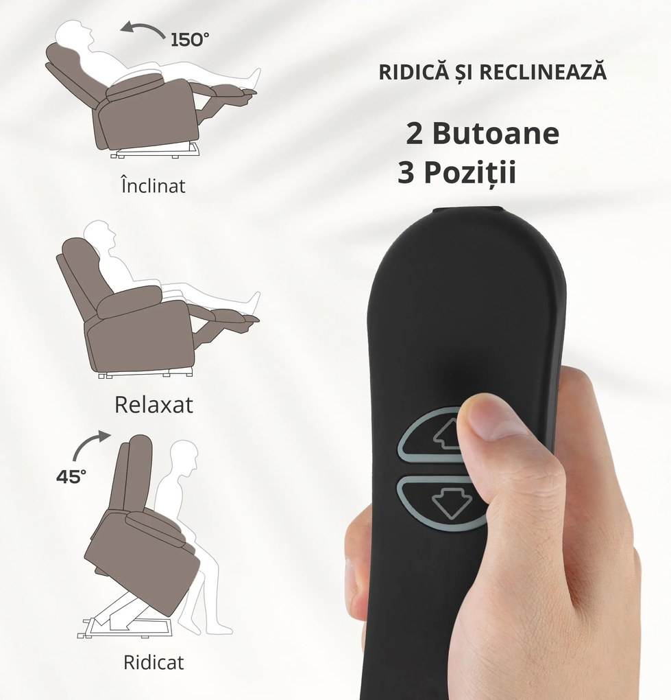 HOMCOM Fotoliu Rabatabil până la 150° cu 8 Puncte de Masaj, 2 Telecomenzi și Suport pentru Picioare, 93x104x100 cm, Maro | Aosom Romania