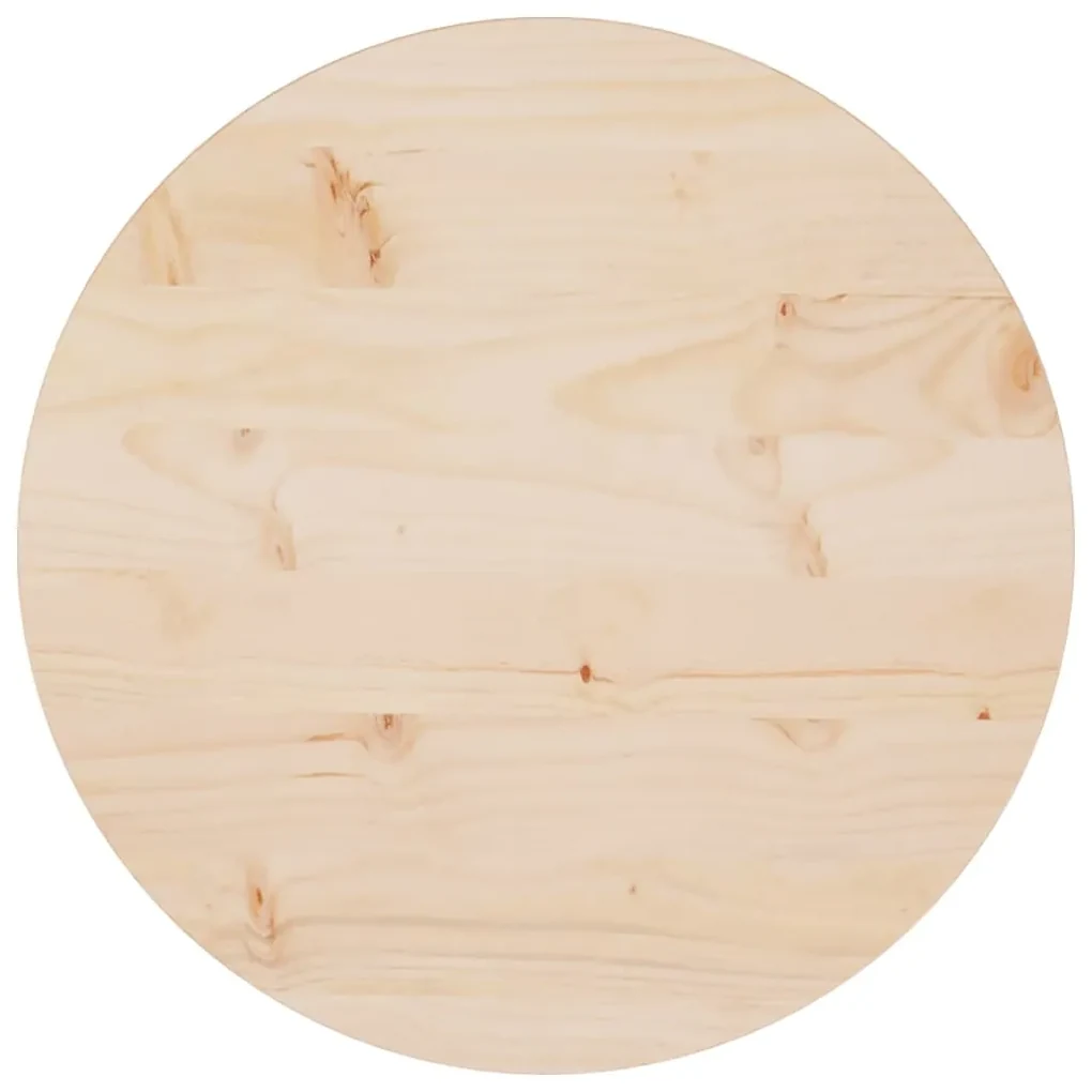 813646 vidaXL Blat de masă, Ø50x2,5 cm, lemn masiv de pin
