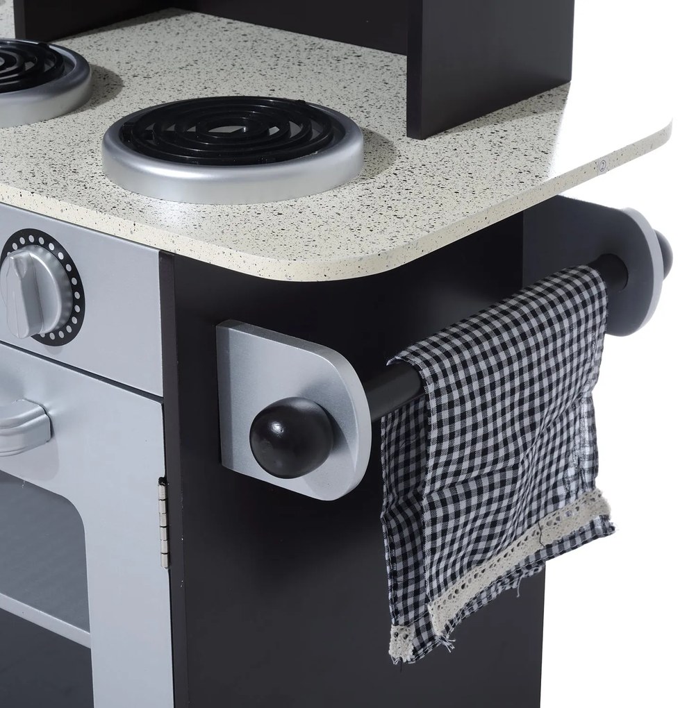 Bucatarie Jucarie HomCom cu Frigider Cuptor, Microunde, Aragaz, Chiuveta | Aosom RO