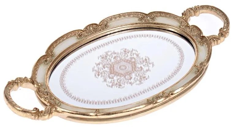 Tava cu oglinda Antique Cream - Gold