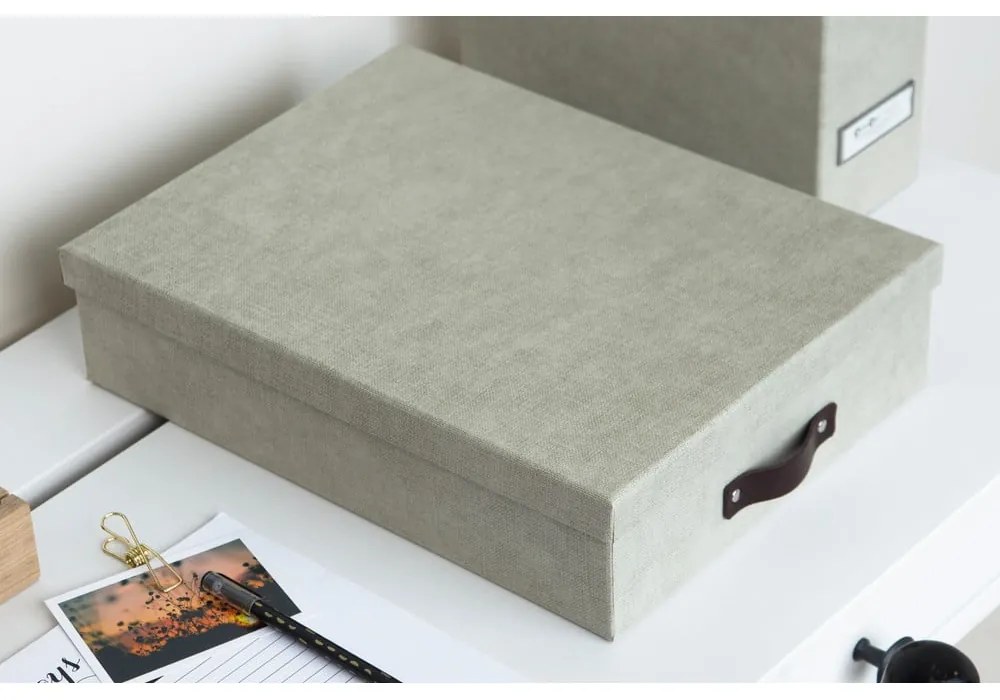 Cutie de depozitare Bigso Box of Sweden Oskar, bej