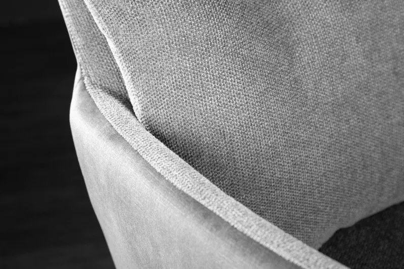 Set 2 scaune pivotante Big George, catifea/ tesatura gri