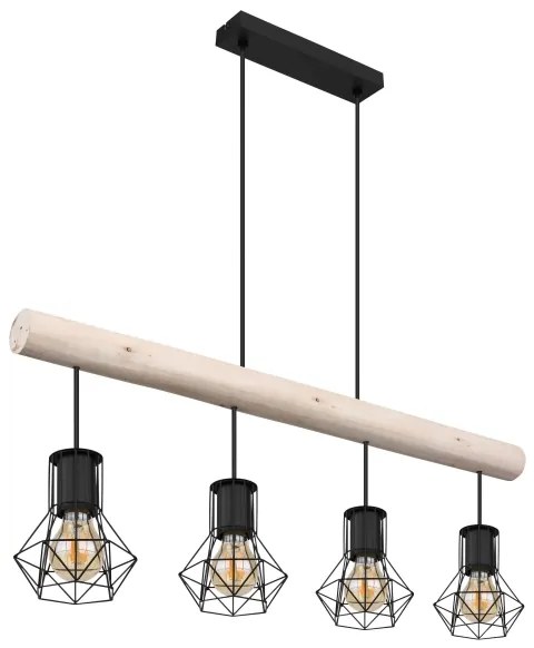 Lustră pe cablu PRISKA 4xE27/40W/230V Globo 54017-4H3