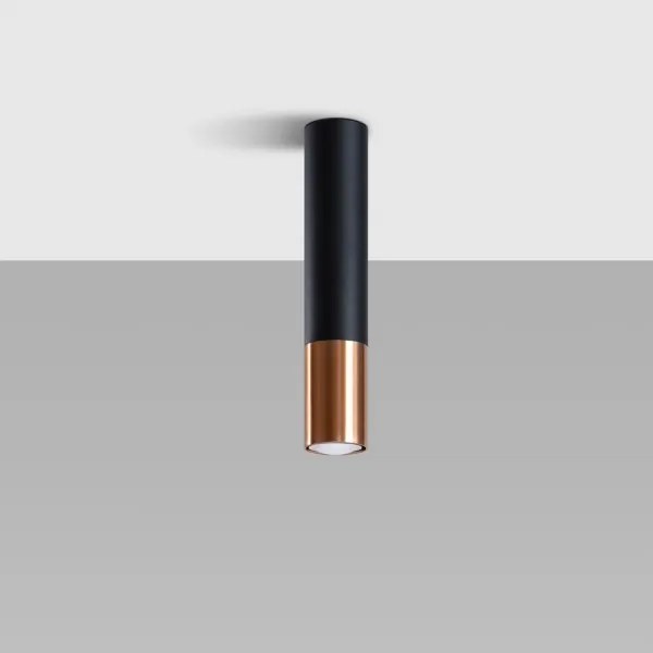 Plafonieră LOOPEZ 1xGU10/40W/230V neagră/cupru Sollux SL.0945