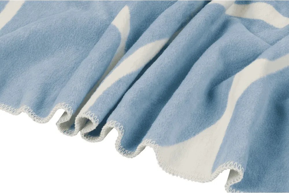 Pătură albastră/crem 150x200 cm Felu – noo.ma