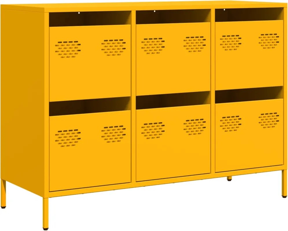 vidaXL Dulap, galben muștar, 101,5x39x73,5 cm, oțel laminat la rece