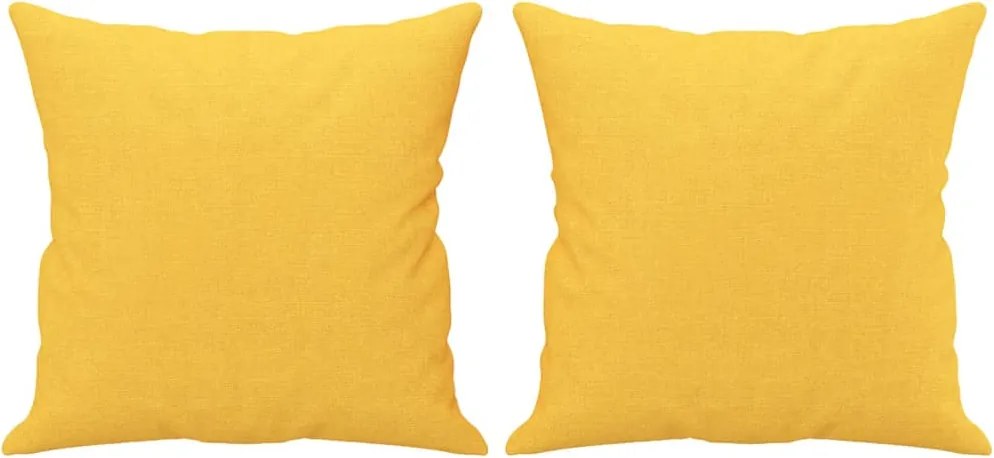 vidaXL Perne decorative, 2 buc., galben deschis, 40x40 cm