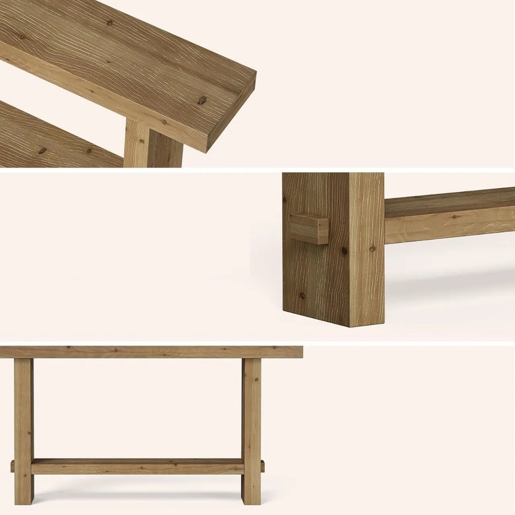 MAM20 - Masa Consola din Lemn, 160 cm, masuta hol, living, dining, dormitor - Maro