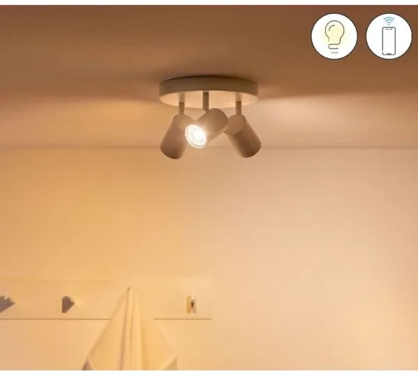 WiZ LED RGBW spot reglabil IMAGEO 3xGU10/4,9W/230V alb Wi-Fi