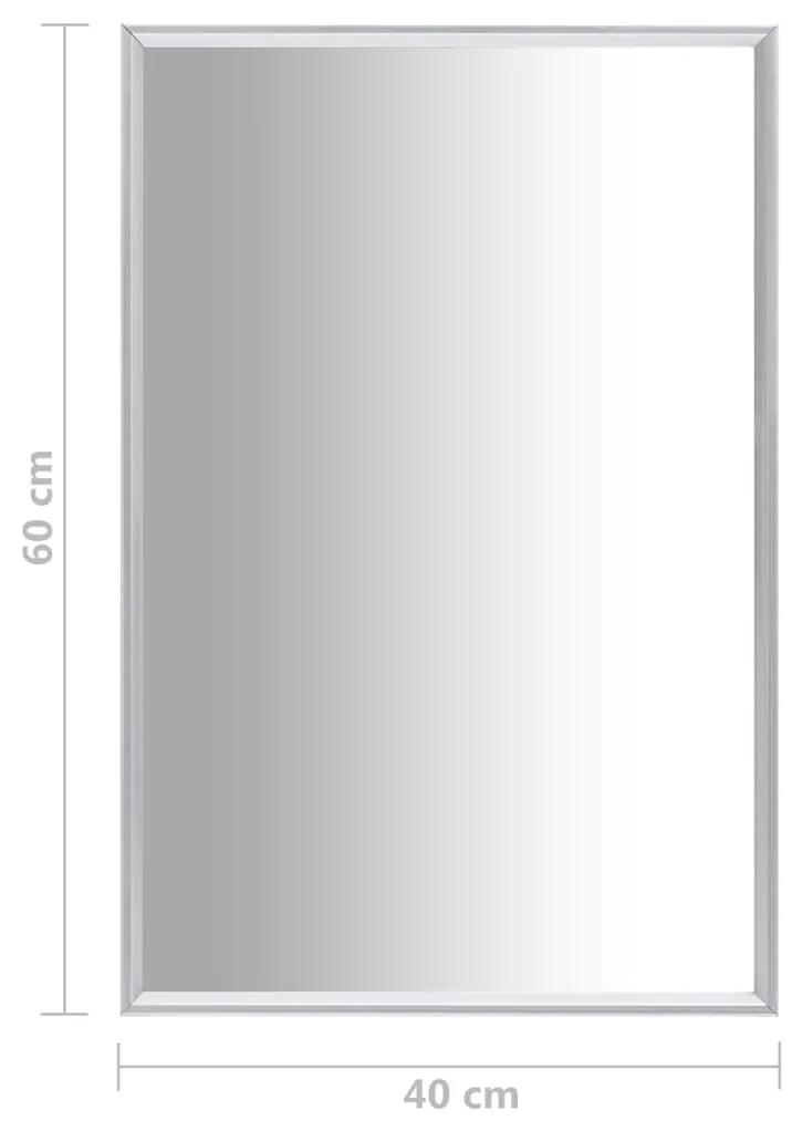 Oglinda, argintiu, 60x40 cm 1, Argintiu, 60 x 40 cm