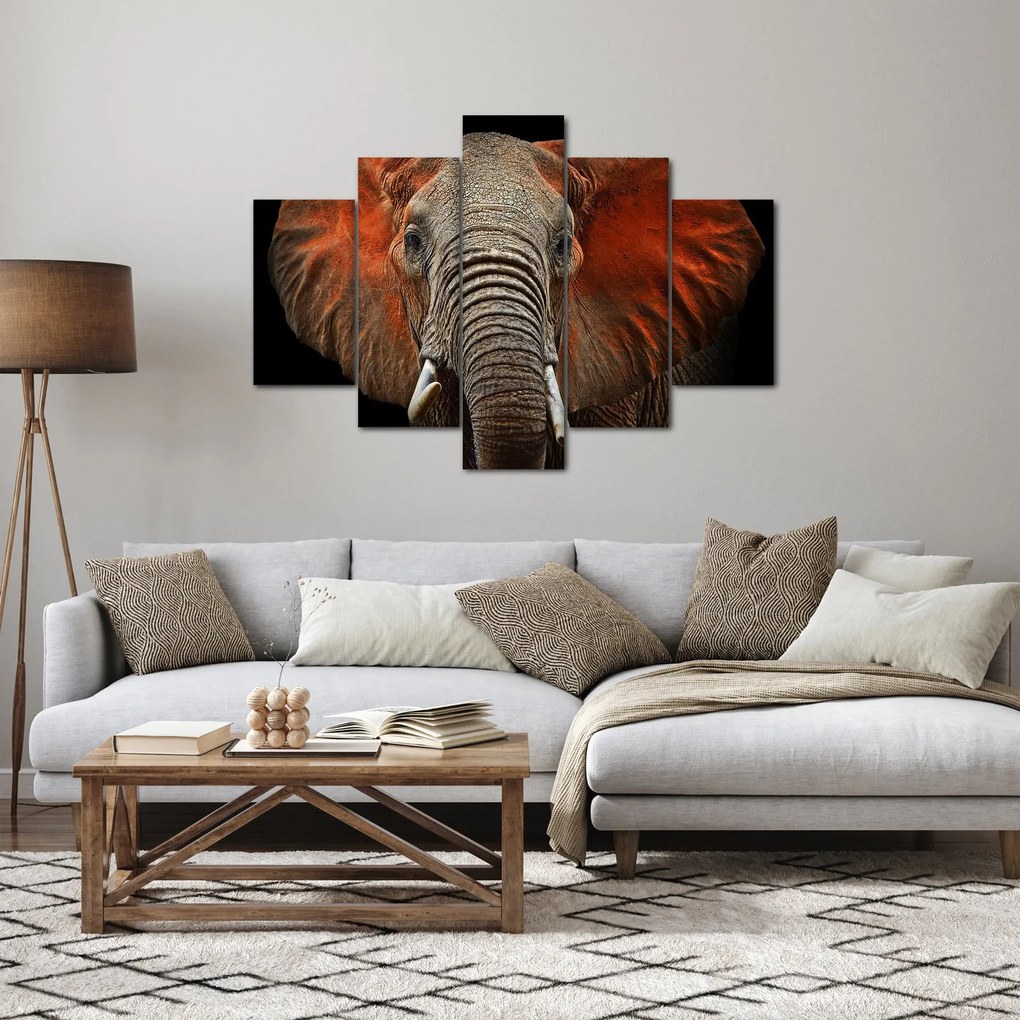 Tablou - Elefanți cu Tsavo (150x105 cm)