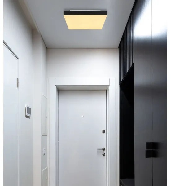Plafonieră LED DORO LED/18W/230V 30x30 cm negru Globo 41594D1