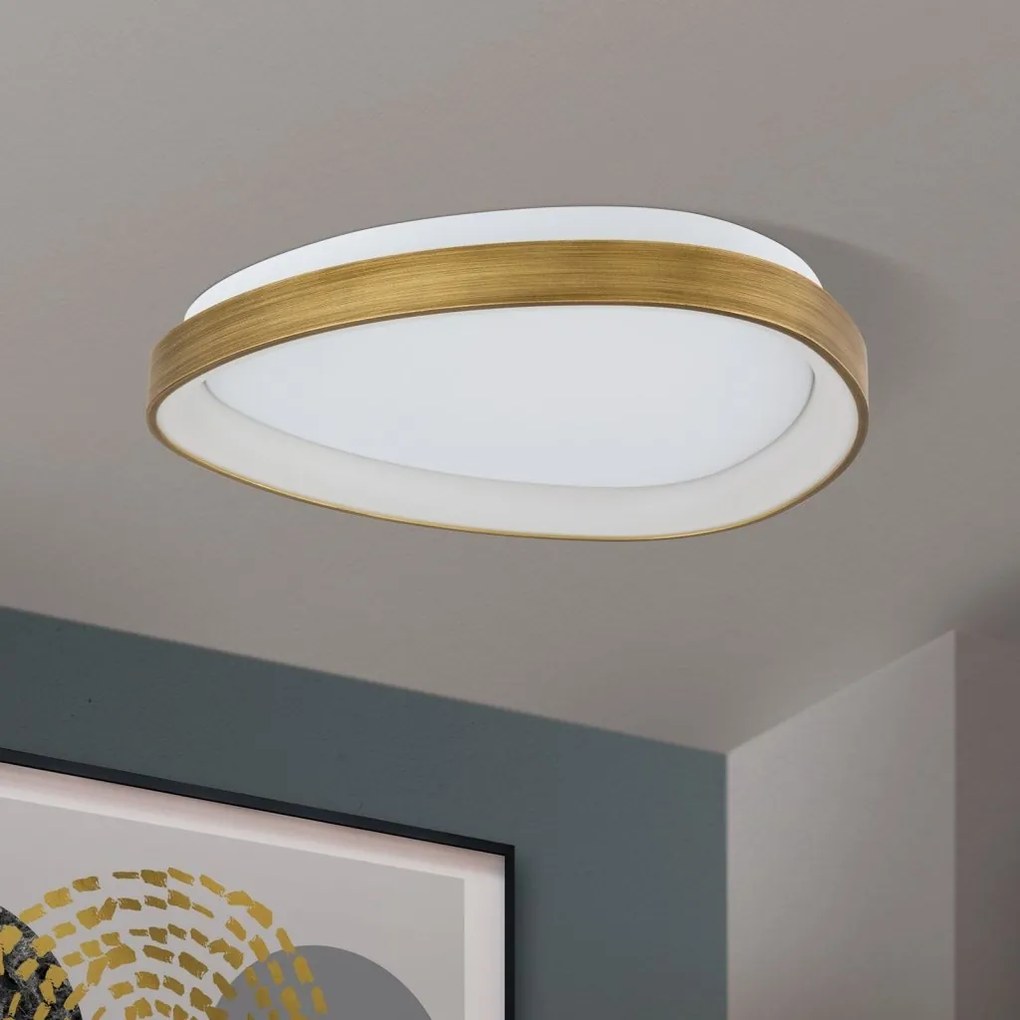 Plafoniera LED design modern slim CHARLIE patina D-45cm