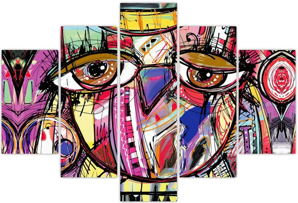 Tablou - Artă stradală - bufniță (150x105 cm)