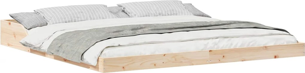 vidaXL Cadru de pat Maro 200 x 210 cm Lemn de pin masiv