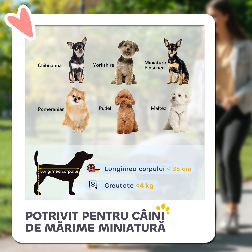 PawHut Cărucior pentru Animale de Companie 3 în 1 cu 4 Roți și Geantă de Transport Detașabilă, 76x50x102 cm, Albastru | Aosom Romania