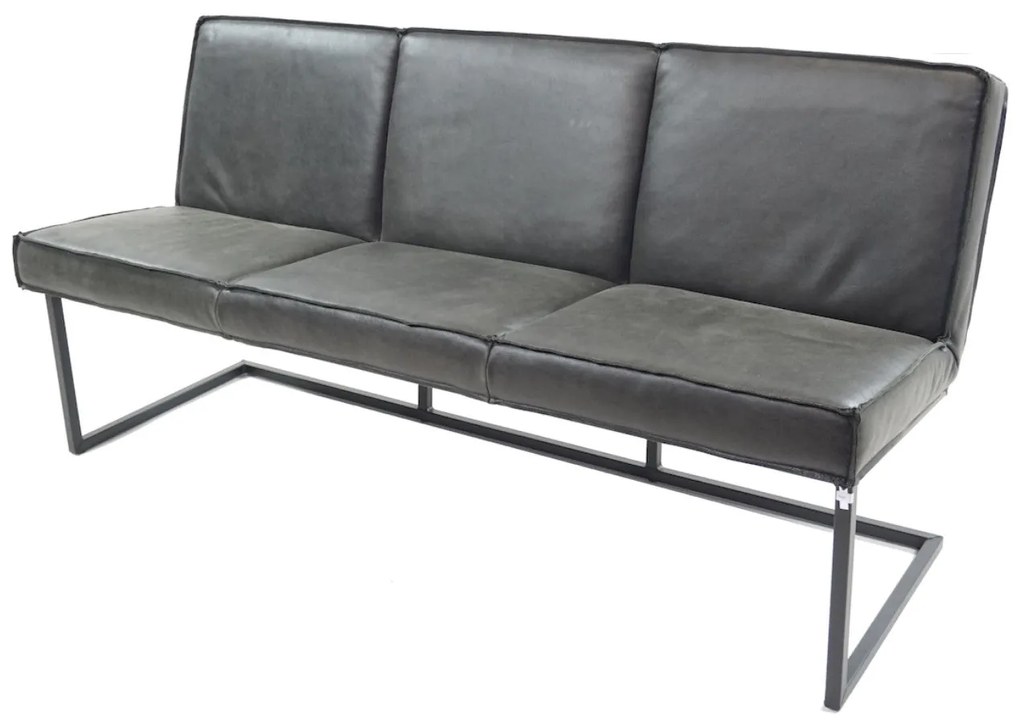Banca dining din piele de bivol ✔ model FLEET SHANGHAI | Dimensiuni: 200x60x87x52 cm