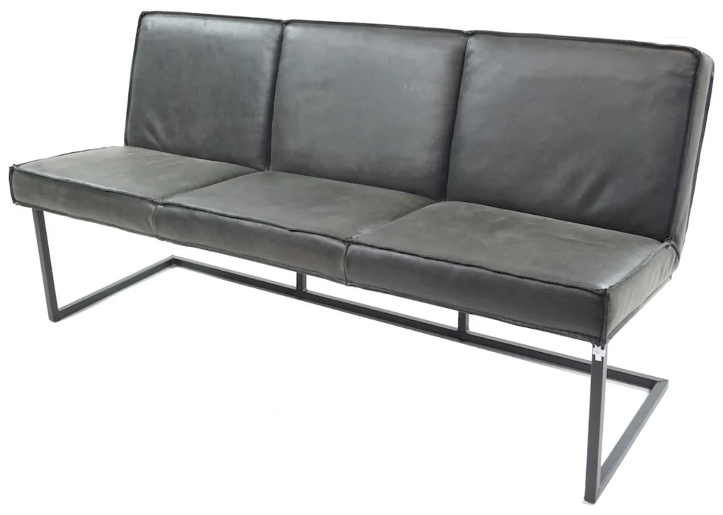 Banca dining din piele de bivol ✔ model FLEET SHANGHAI | Dimensiuni: 220x60x87x52 cm