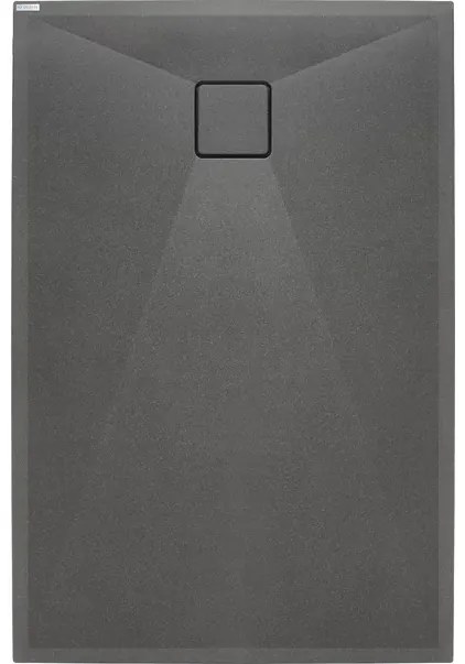 Cadita de dus dreptunghiulara Deante Correo din granit antracit 90x70 cm