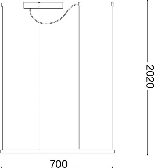 Ideal Lux - Lustră suspendată pe cablu ORACLE SLIM LED/44W/230V/CRI 90 70x70 cm, auriu