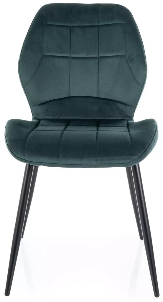 Scaun de sufragerie JAKE VELVET verde