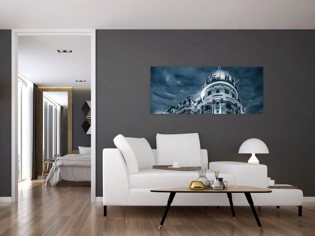 Tablou cu arhitectură în întuneric (120x50 cm)