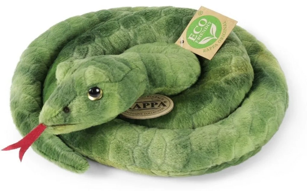 Șarpe de pluș Rappa verde 90 cm ECO-FRIENDLY