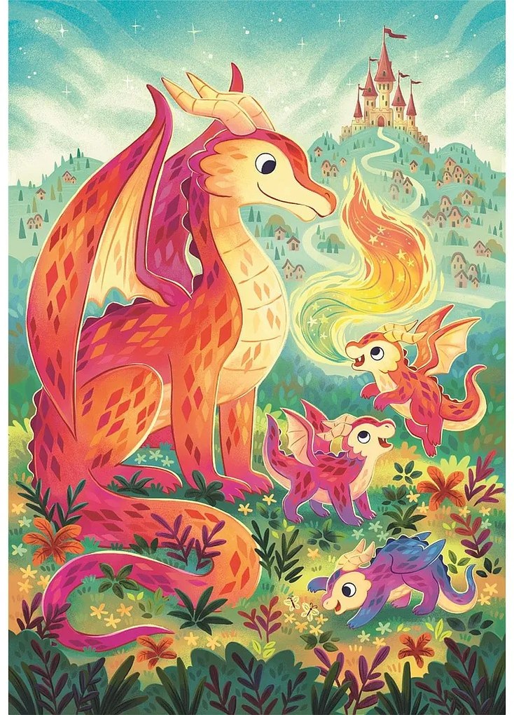 Dragon Family Puzzle Clementoni de 60 piese