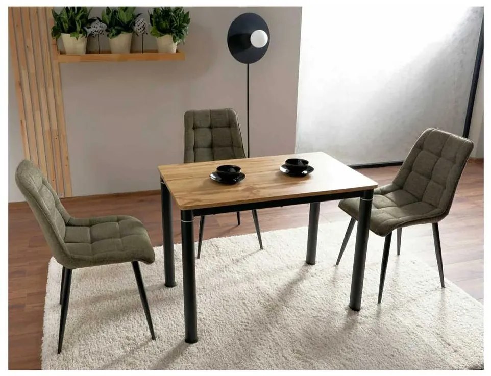 Masă de bucătărie Damar W 100 x 60 cm, stejar artisan / negru