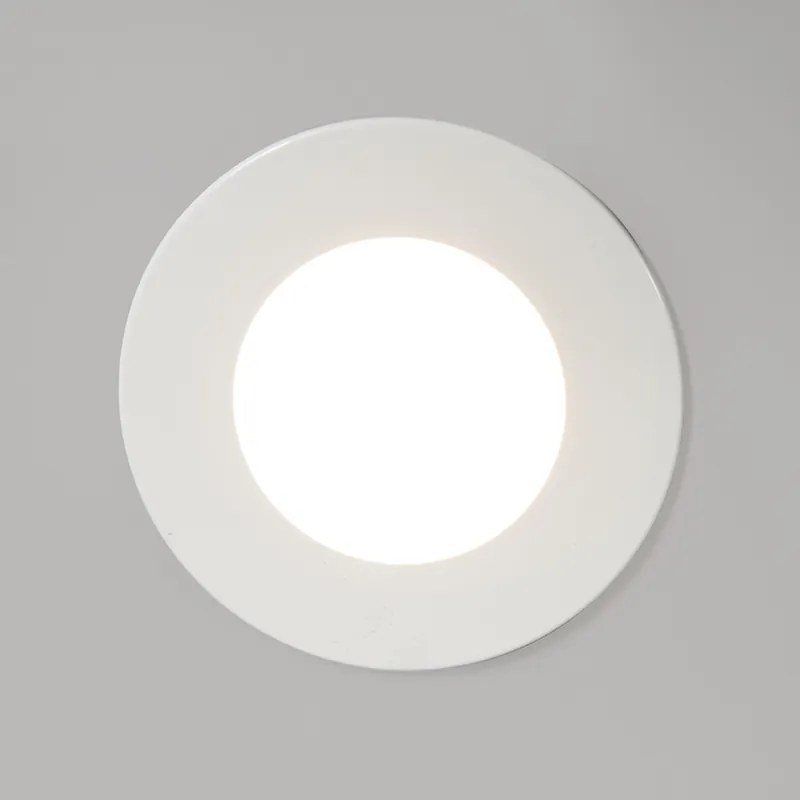 Set de 3 spoturi incastrate pentru baie rotunde LED 5W alb impermeabile - Blanca