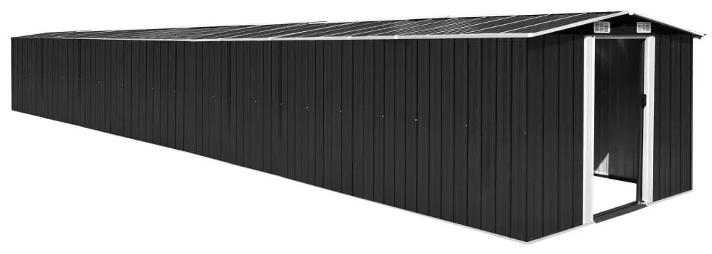 sopron de gradina, antracit, 257x990x181 cm, otel galvanizat