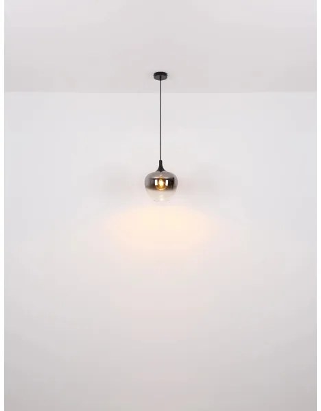 Lustră pe cablu Globo 15548H MAXY 1xE27/40W/230V d. 24 cm negru