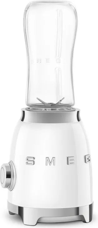 Blender Smeg PBF01WHEU, 300 W, 2 x 600 ml, 20 000–24 000 rpm, Baza antiderapanta, Fara BPA, Otel inoxidabil, Alb